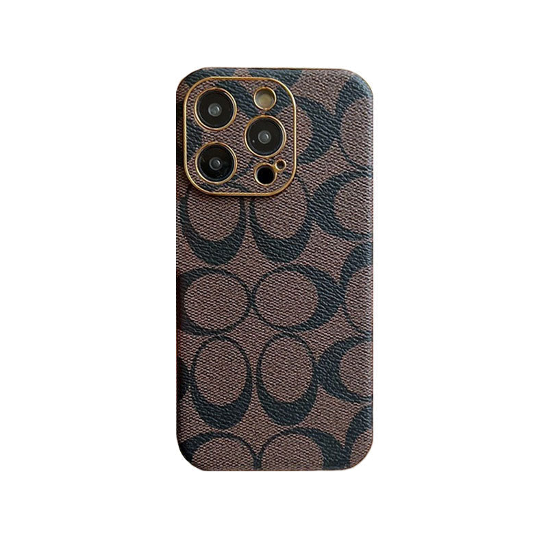 クラシック iPhone ケース レザー ライト ブロウ -QBK240513