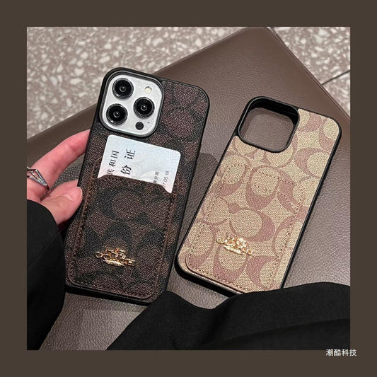 クラシック カードバッグ レザー iPhone ケース