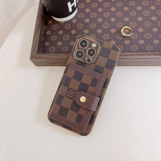 ラグジュアリーなクラシックカラーのカードバッグiPhoneケース