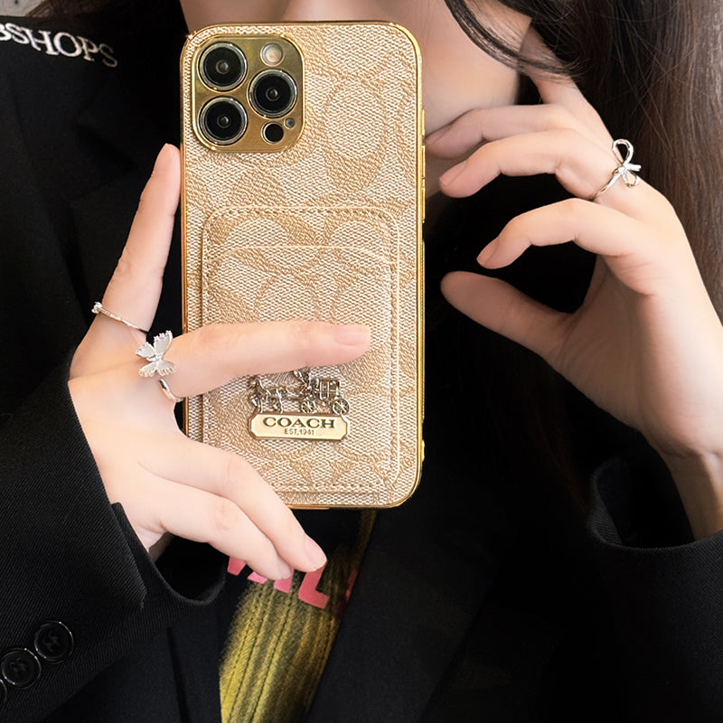 クラシック カードバッグ レザー iPhone ケース
