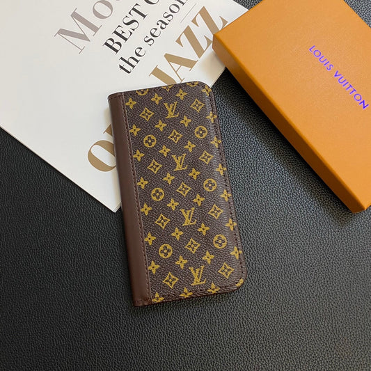 MONOGRAMM-LEDER-KARTENHÜLLE GALAXY-HÜLLE FÜR SAMSUNG