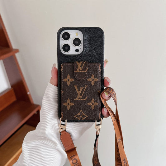 高級カードバッグ クロスボディ チェーン iPhone ケース