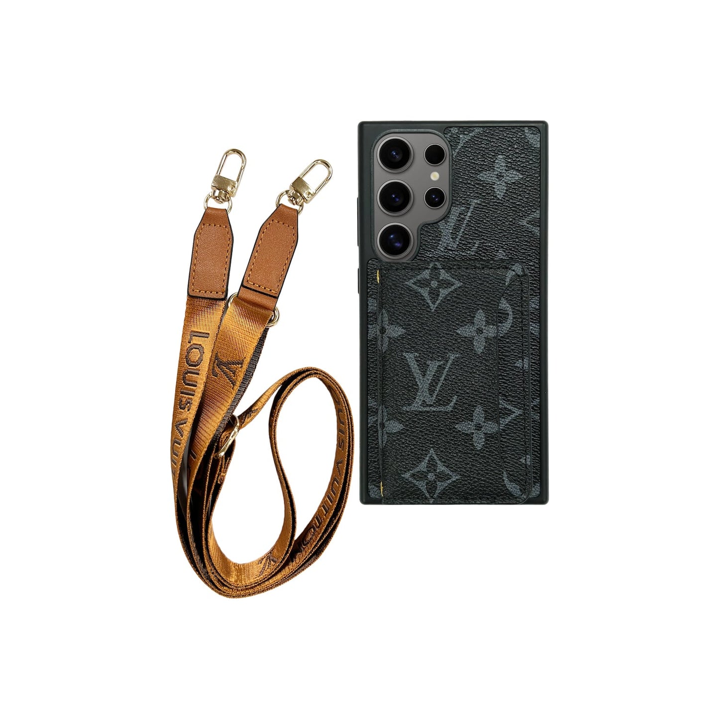 Porte-cartes x Lanyard Signature Étui noir | Samsung