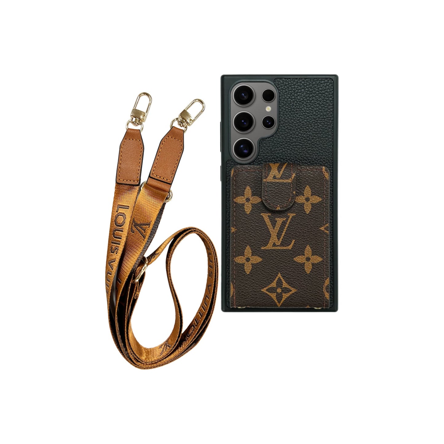 حامل البطاقة × حقيبة Lanyard Signature باللونين البني | سامسونج