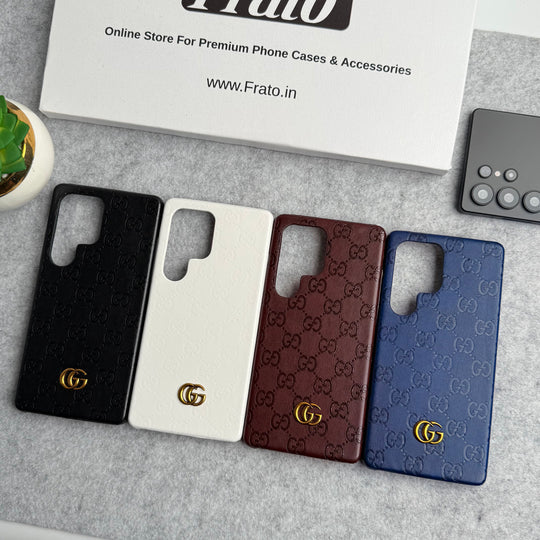 Lyxigt premium modemärkt läderfodral för Samsung Galaxy