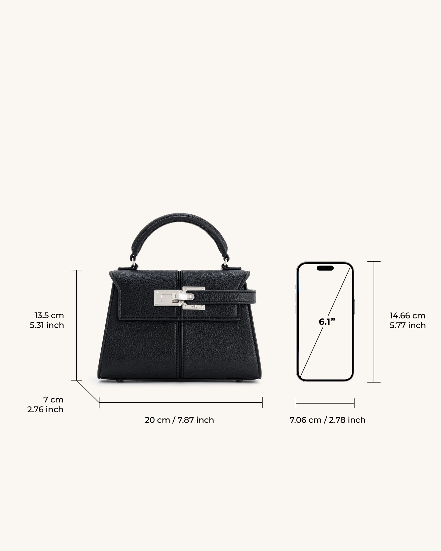 Τσάντα Elise Top Handle - Μαύρη