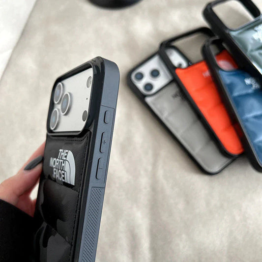 Husă de protecție pentru iPhone cu absorbție a șocurilor în stil puffer