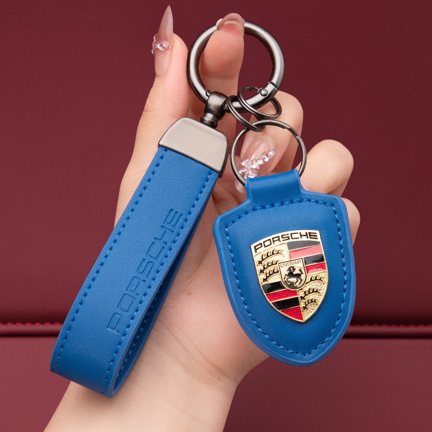 Μπρελόκ Porsche από γνήσιο δέρμα