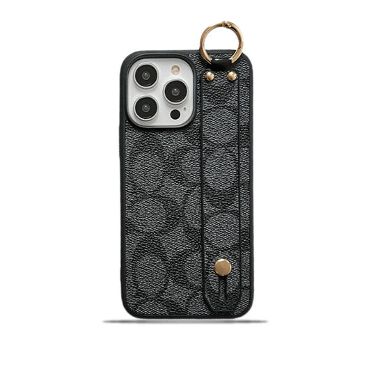 クラシックiPhoneケース（ホルダー付き）ブラック-SW240330