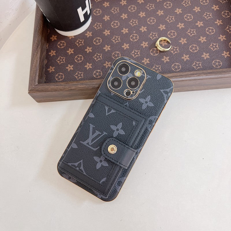 ラグジュアリーなクラシックカラーのカードバッグiPhoneケース