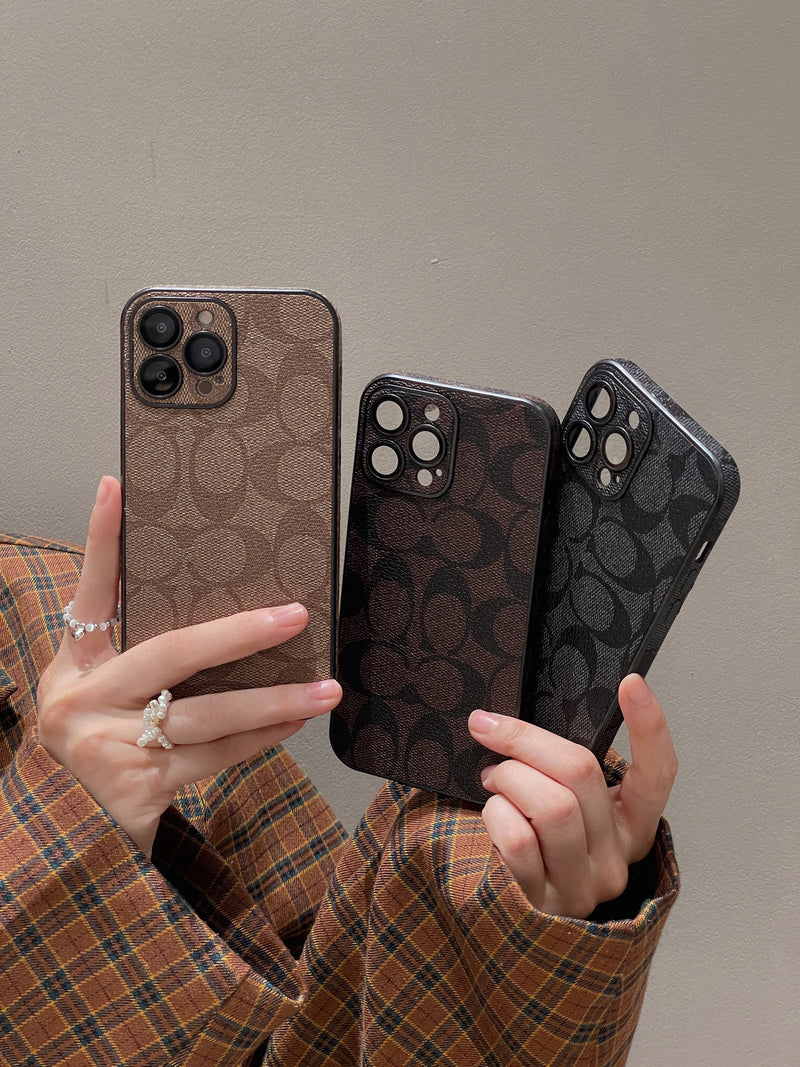 クラシック iPhone ケース コーヒー -QB240402