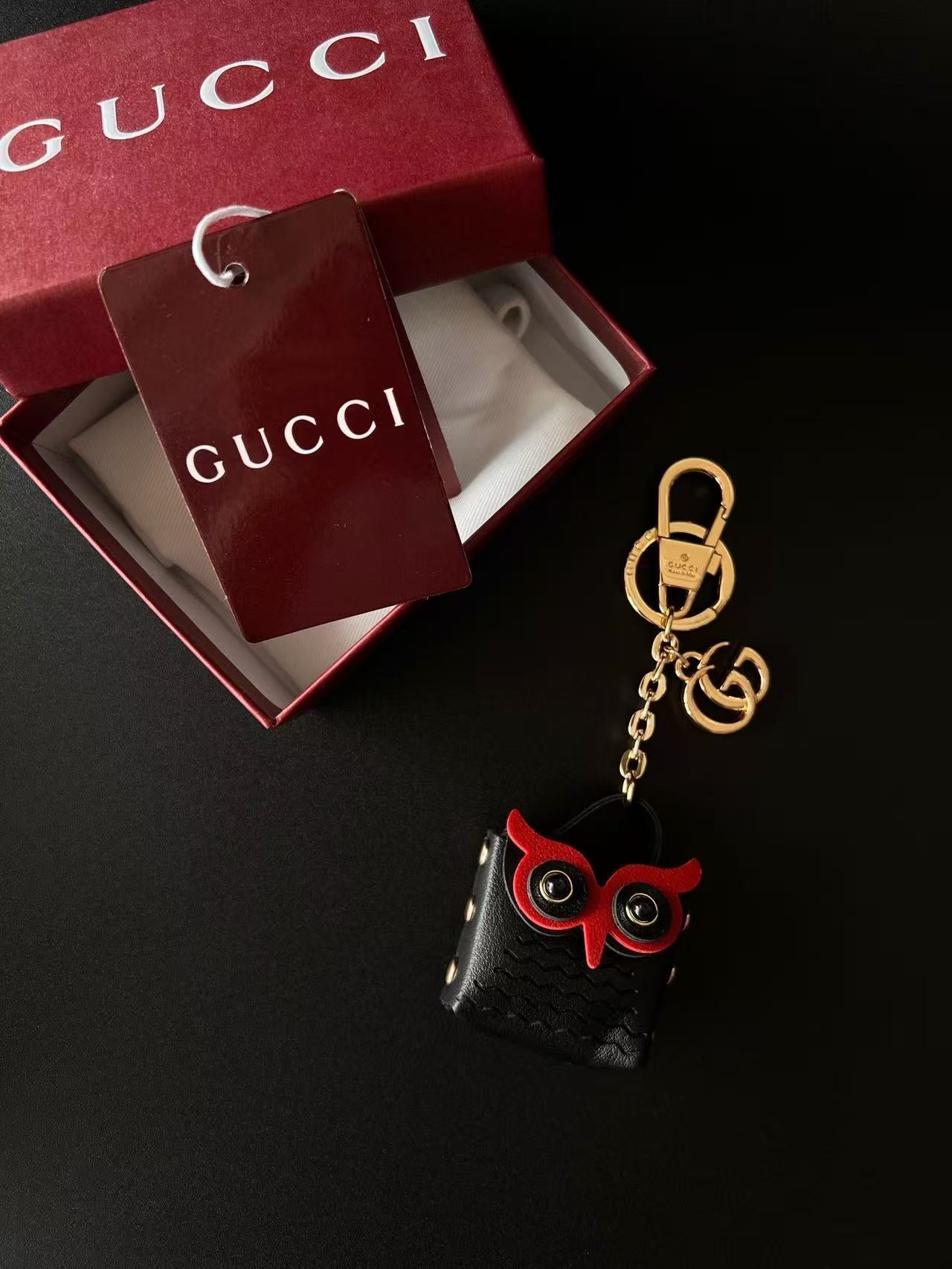 Luxury Owl Mini Bucket Bag Charm Keychain