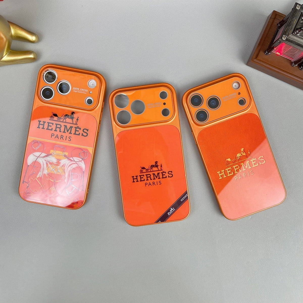 H ラグジュアリーオレンジシリーズ iPhone ケース