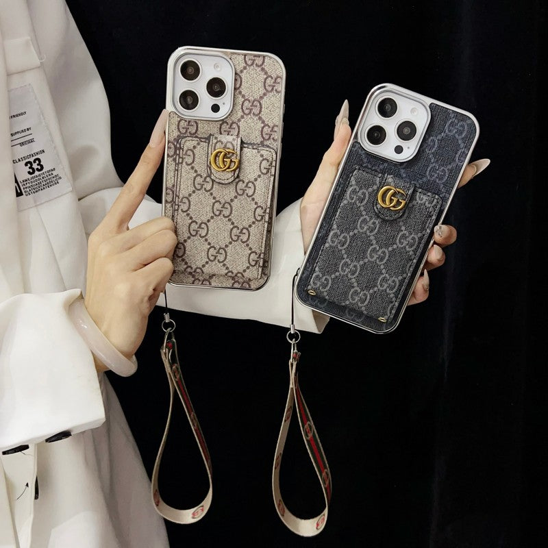 Husă premium pentru iPhone cu lanț de mână