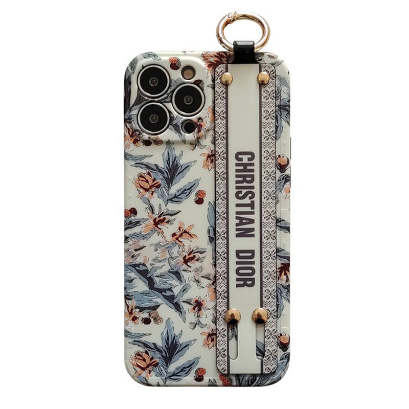 ファッション パープル & ホワイト リストバンド iPhone ケース