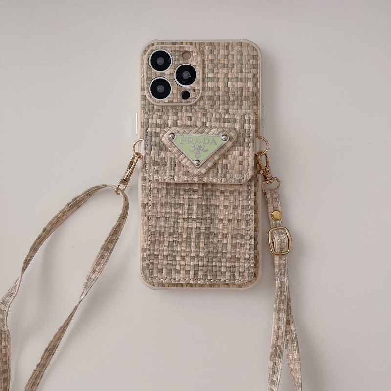 Étui pour iPhone à bandoulière pour sac à cartes de luxe