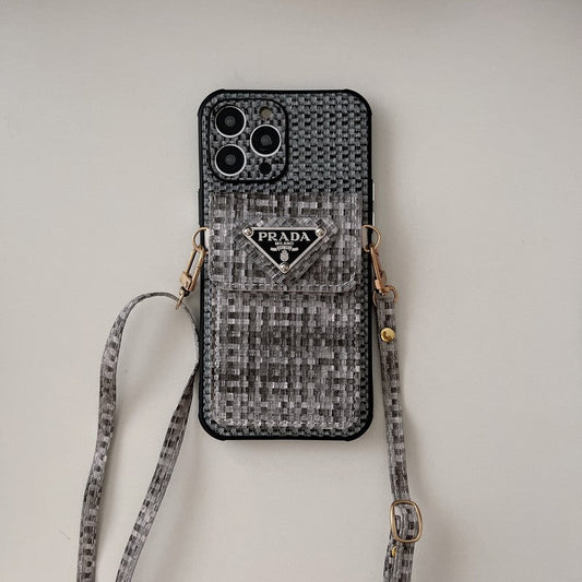 Étui pour iPhone à bandoulière pour sac à cartes de luxe