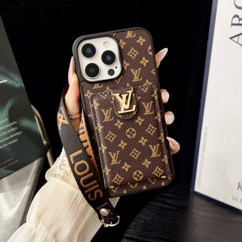 ラグジュアリーなクラシックカラーのクロスボディiPhoneケース