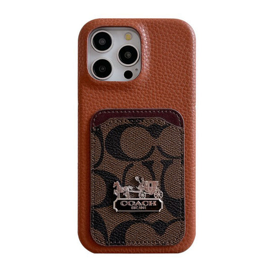 クラシック カードバッグ レザー iPhone ケース