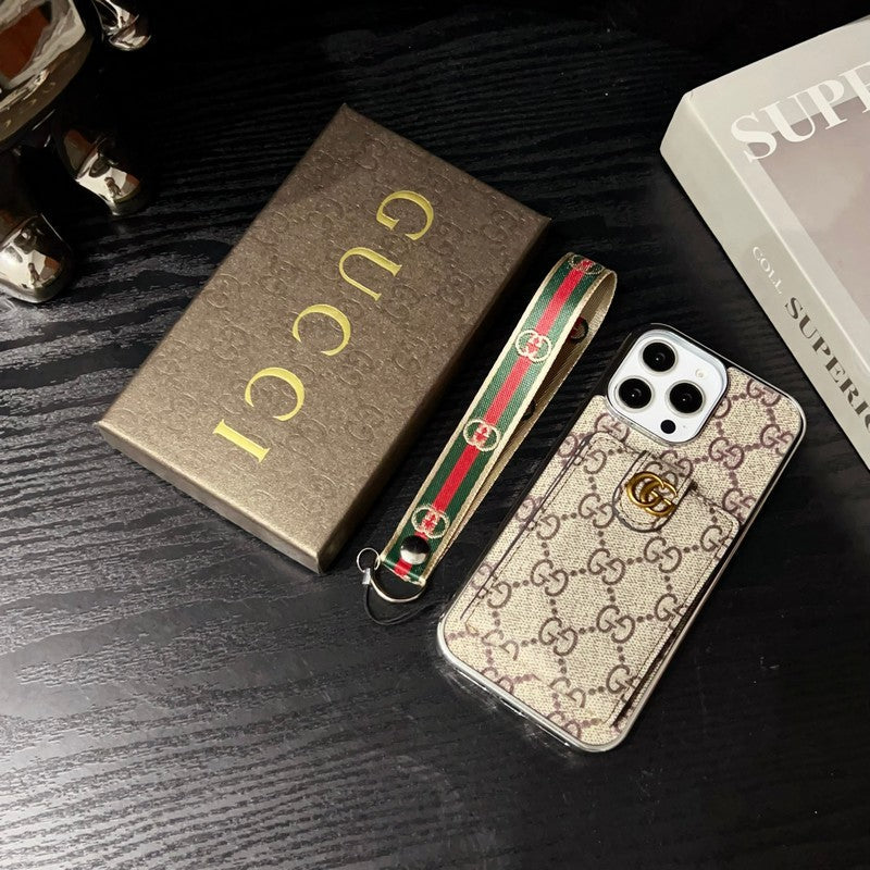 Husă premium pentru iPhone cu lanț de mână
