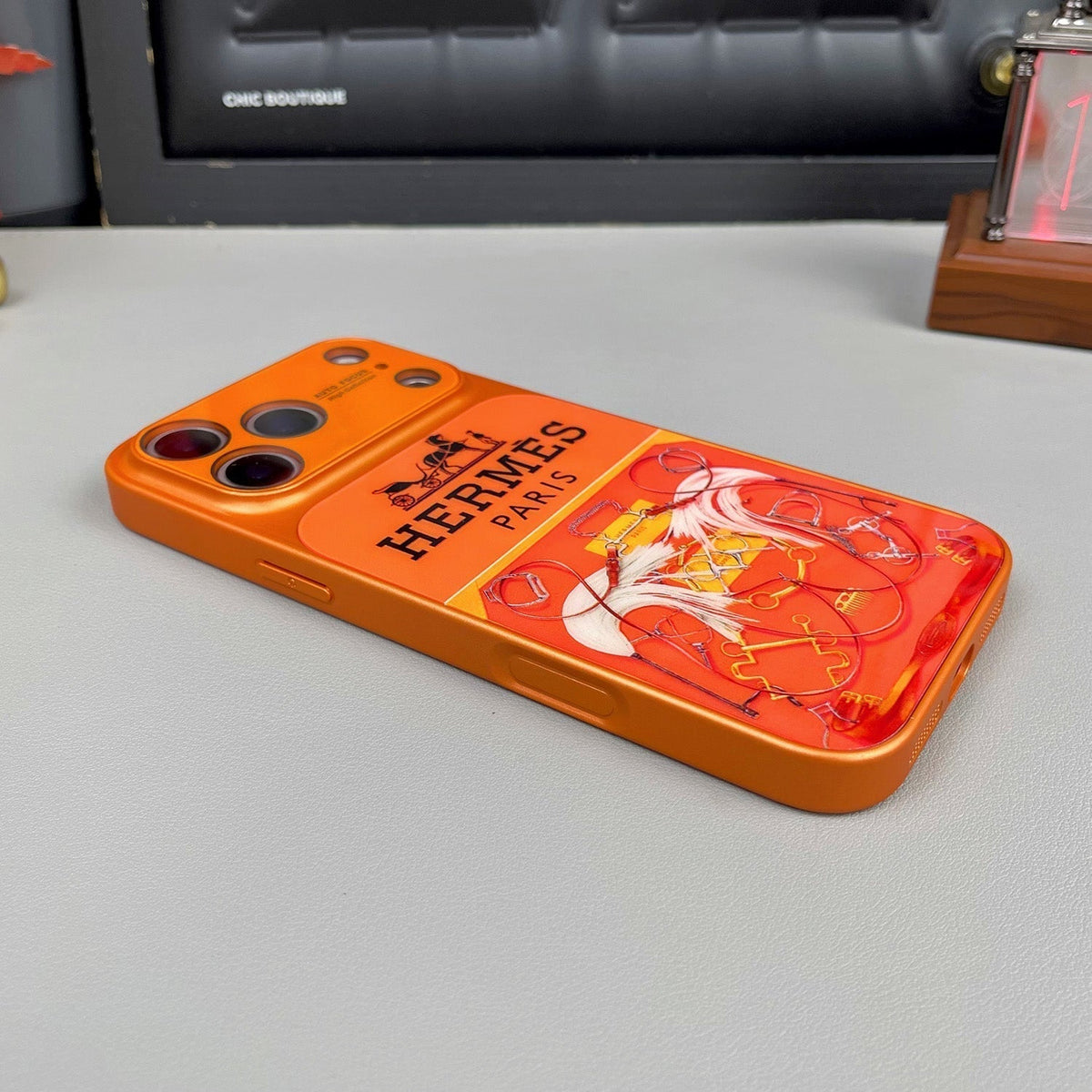 H ラグジュアリーオレンジシリーズ iPhone ケース