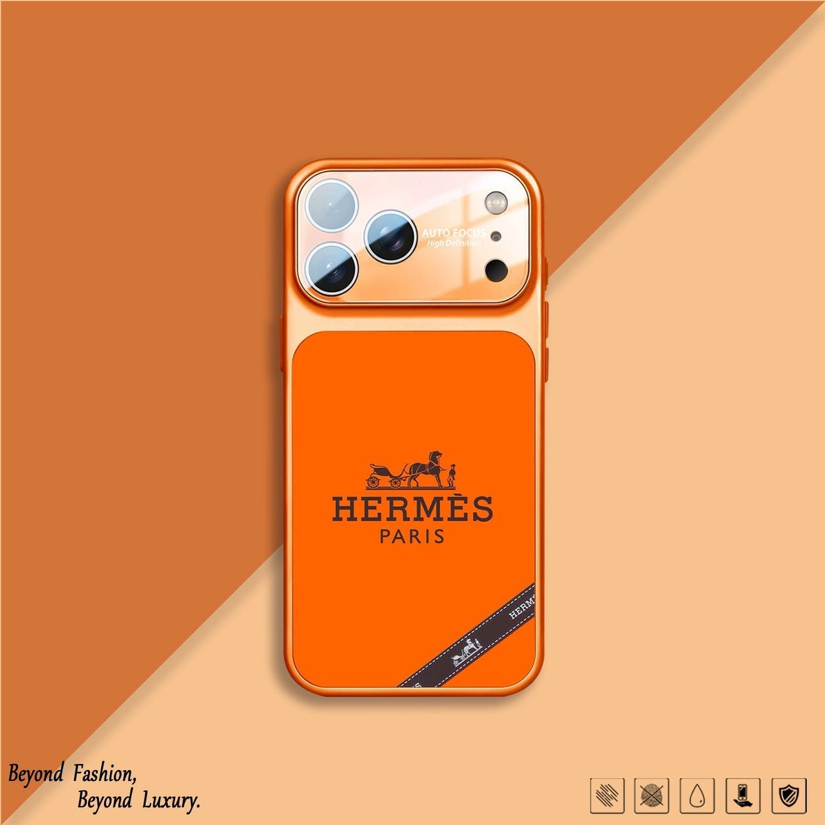 H ラグジュアリーオレンジシリーズ iPhone ケース