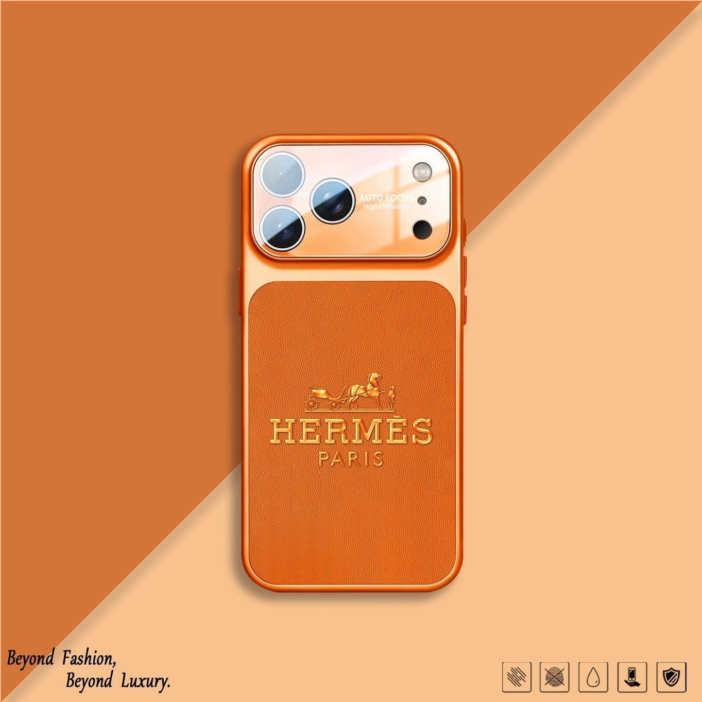 H Luxury Orange Series iPhone-deksel