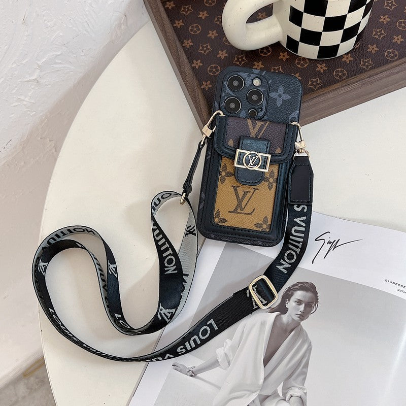 Luksus kortholder Crossbody iPhone etui