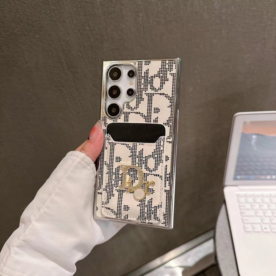 Schicke, ikonische, modische Samsung-Hülle mit Kartenfach