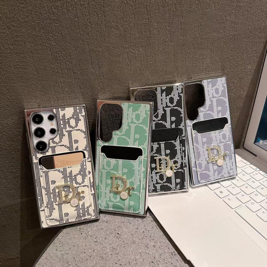 Schicke, ikonische, modische Samsung-Hülle mit Kartenfach
