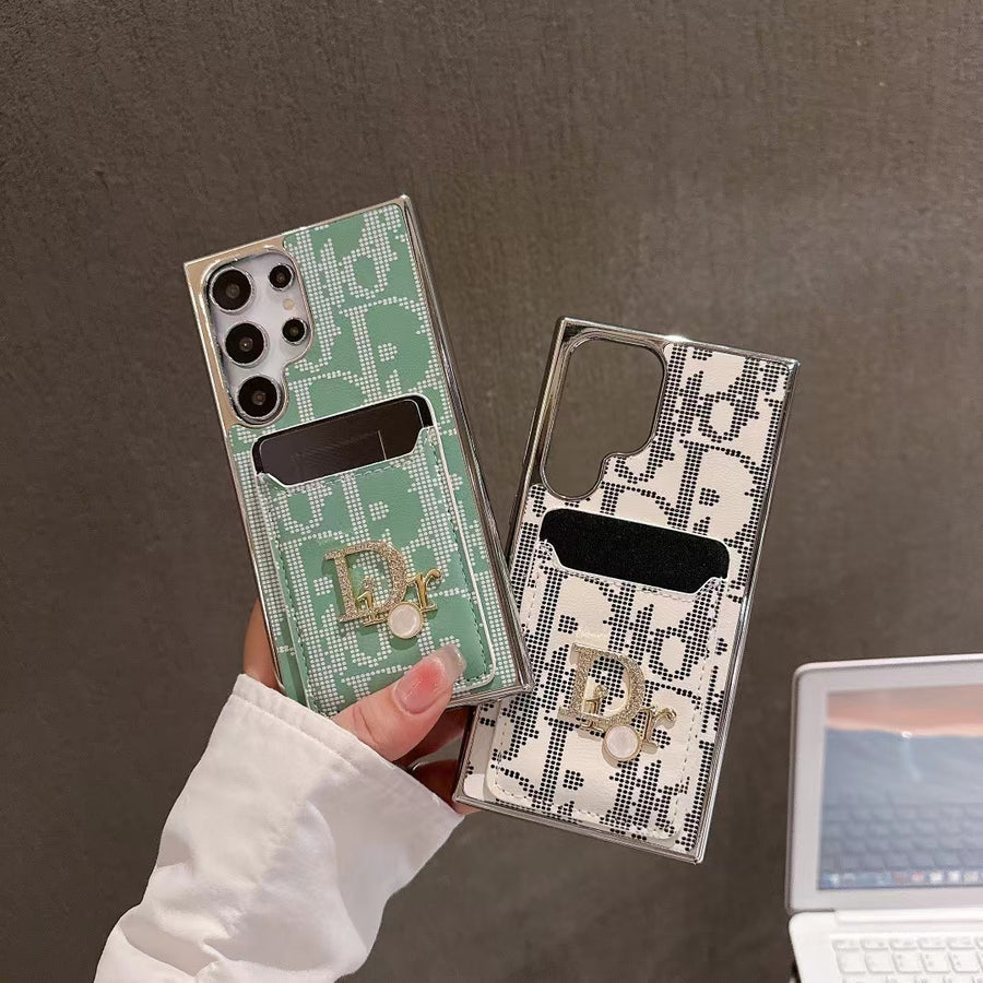 Schicke, ikonische, modische Samsung-Hülle mit Kartenfach