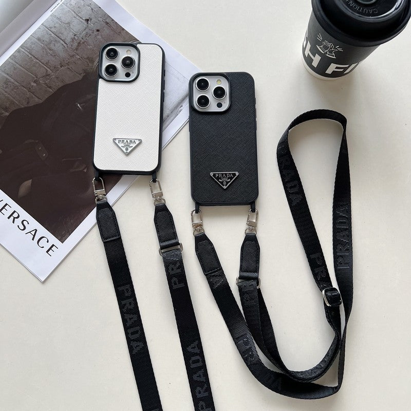 ラグジュアリーなクロスボディレザーiPhoneケース