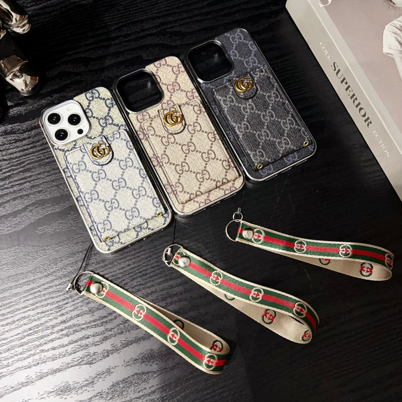 Husă premium pentru iPhone cu lanț de mână