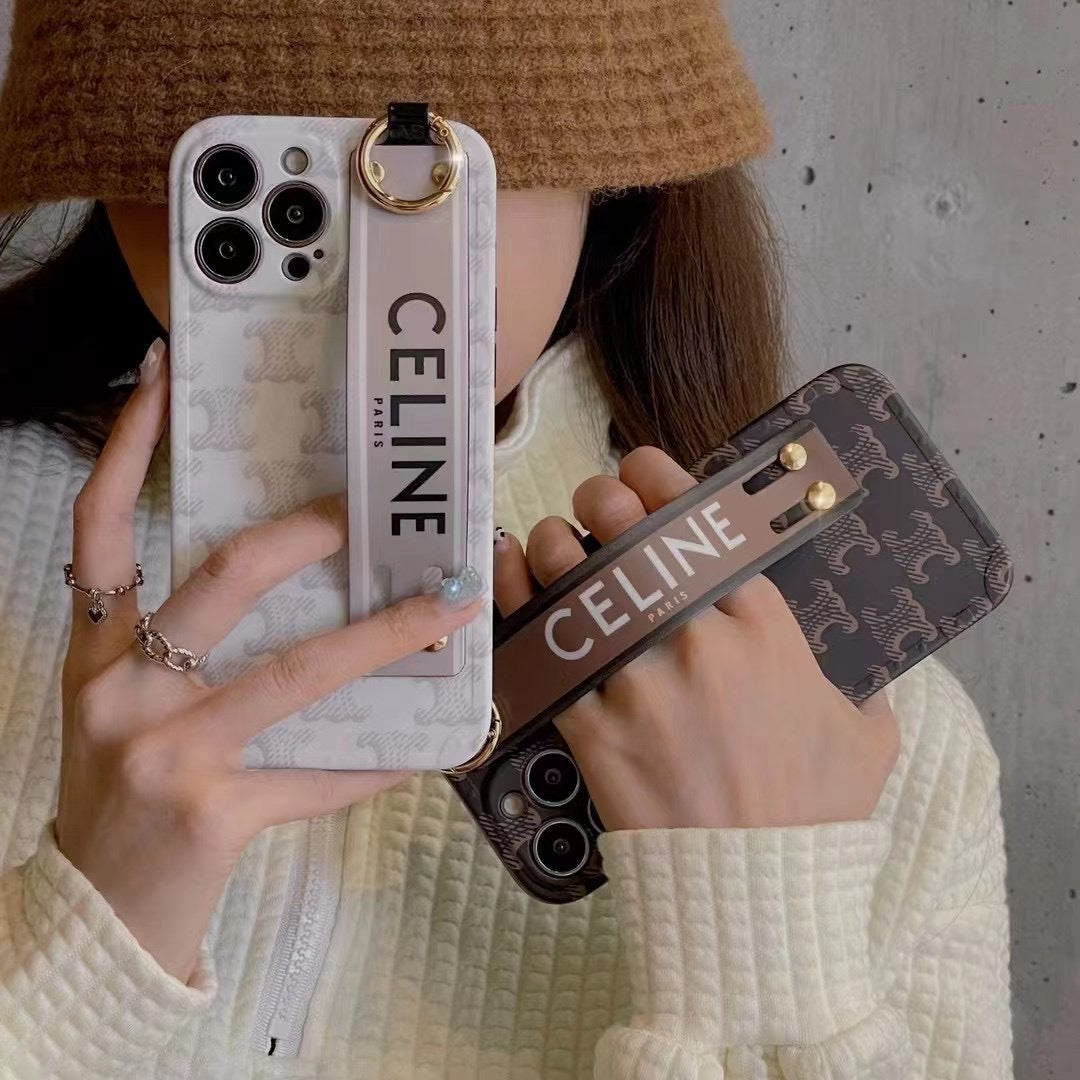 Capa para iPhone com pulseira de moda