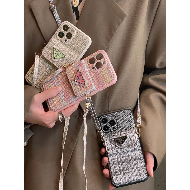 Étui pour iPhone à bandoulière pour sac à cartes de luxe