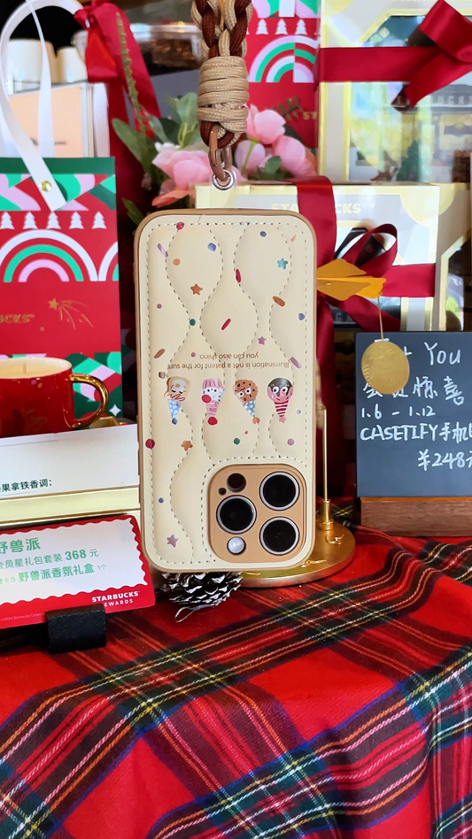 フェザーライト コージー: トレンドセッターのためのシックなクッキーにインスピレーションを得た iPhone ケース