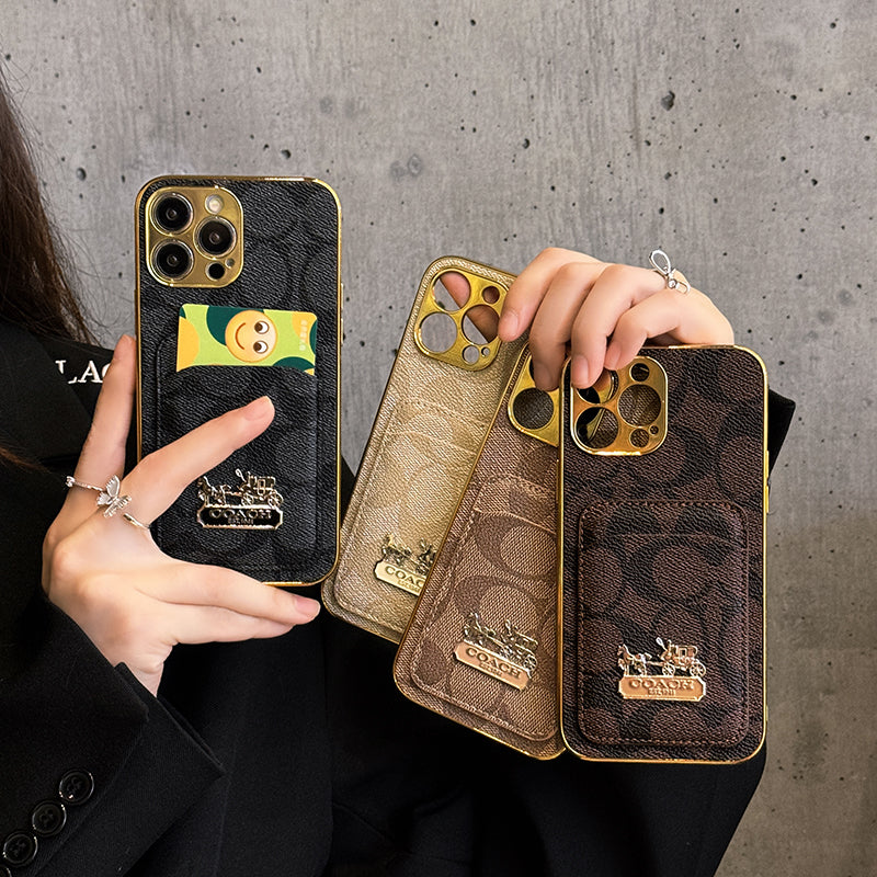 クラシック カードバッグ レザー iPhone ケース