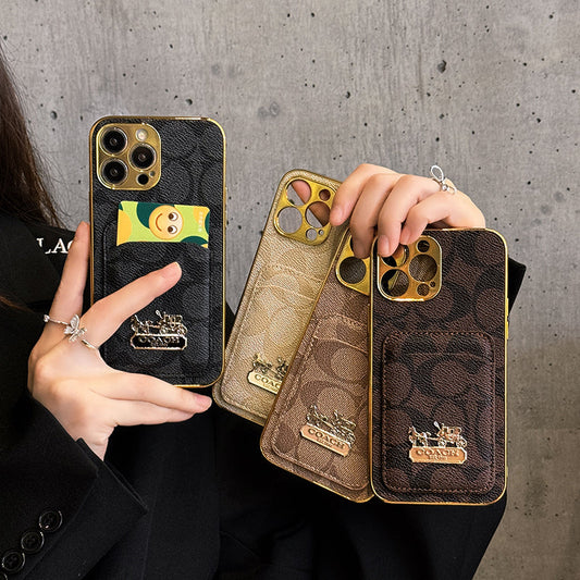クラシック カードバッグ レザー iPhone ケース
