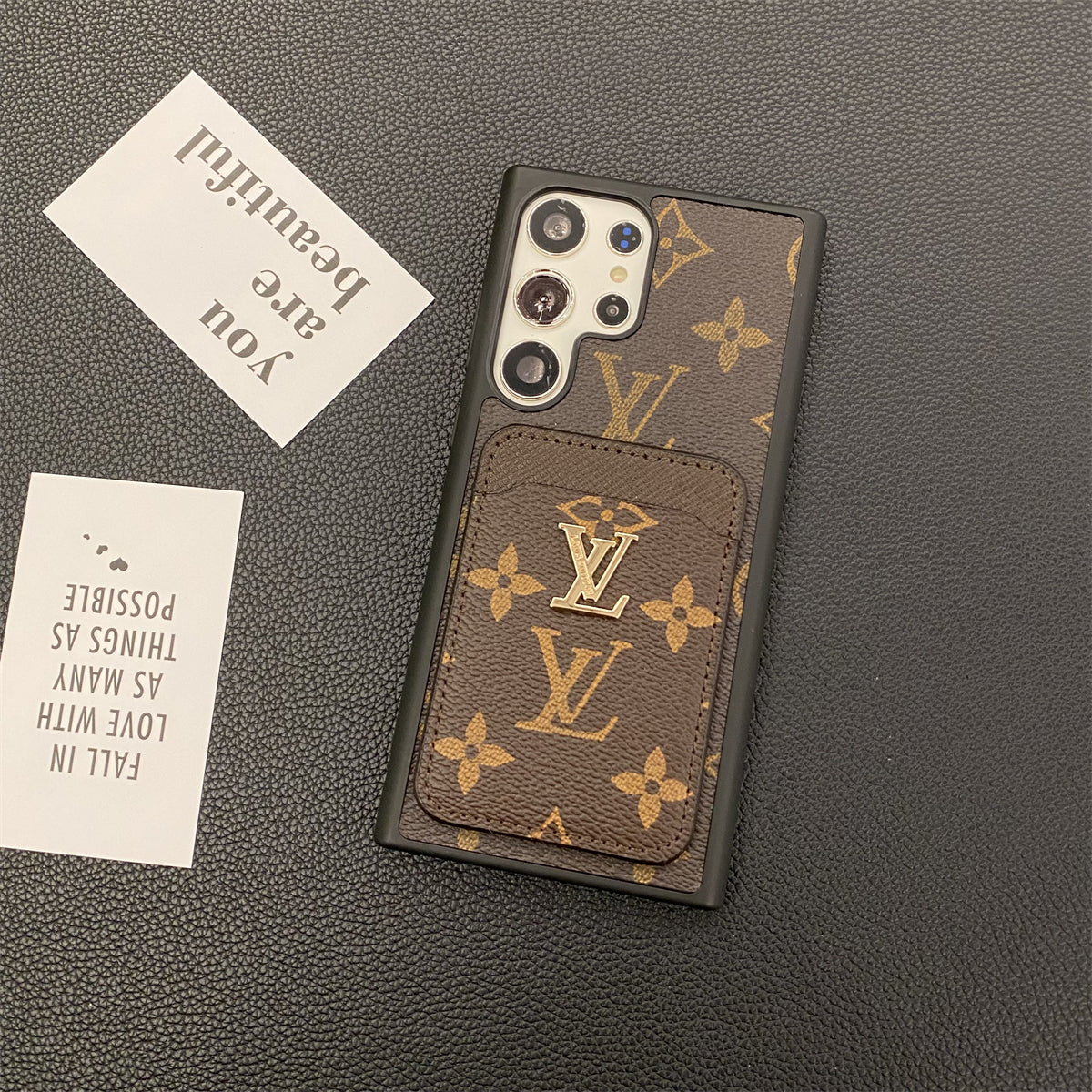 HAZĂ DE TELEFON SAMSUNG GALAXY PETITE MALLE SUPORT CARD PÂNZĂ MONOGRAMĂ