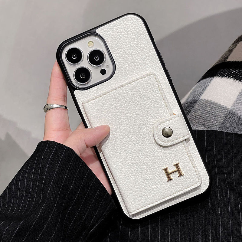H レザー カードホルダー iPhone ケース
