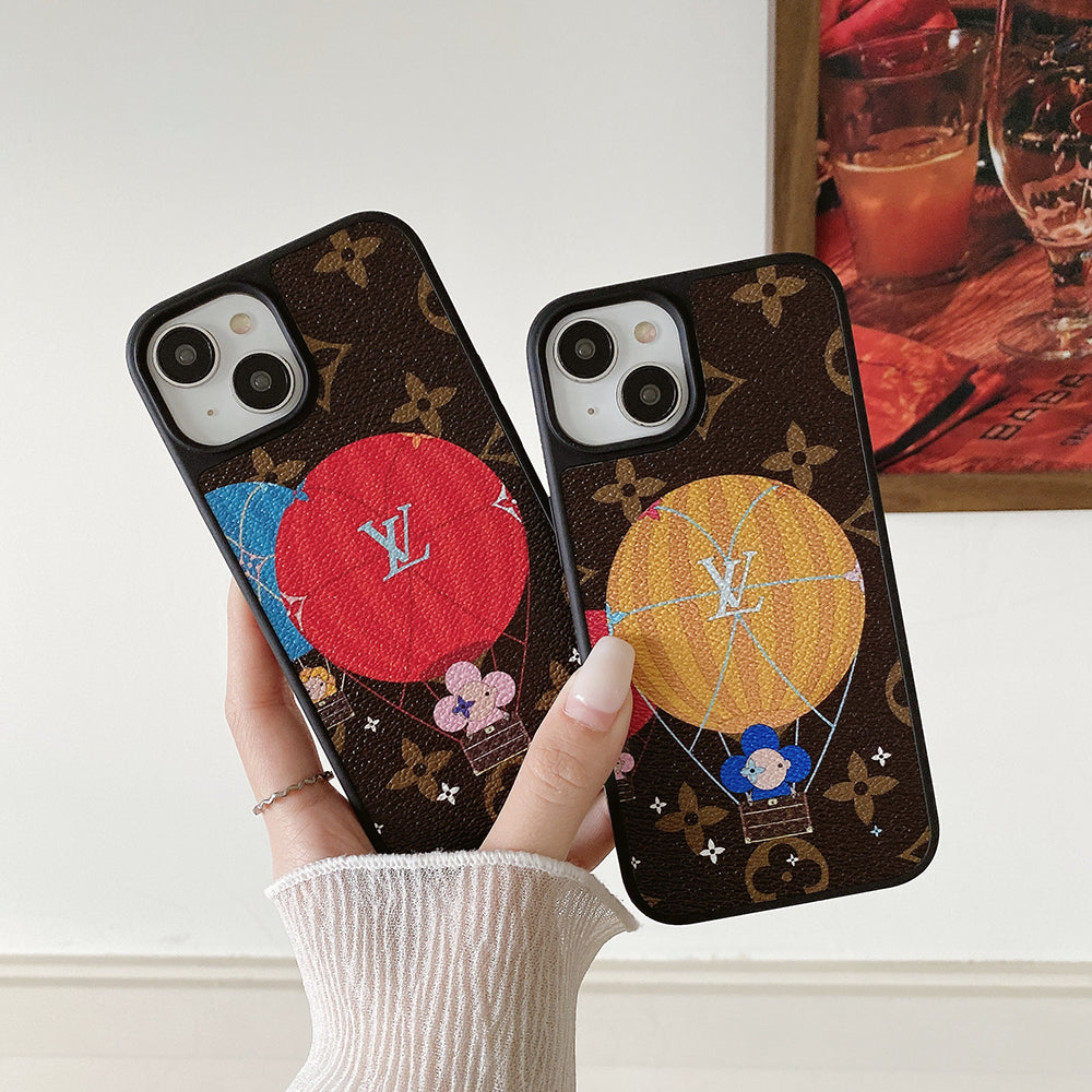 ラグジュアリーバルーン & ハートレザーiPhoneケース