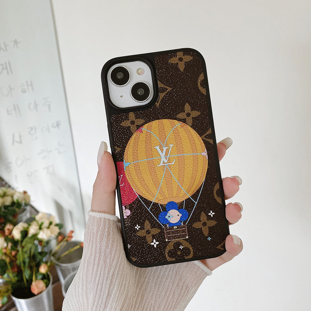 ラグジュアリーバルーン & ハートレザーiPhoneケース