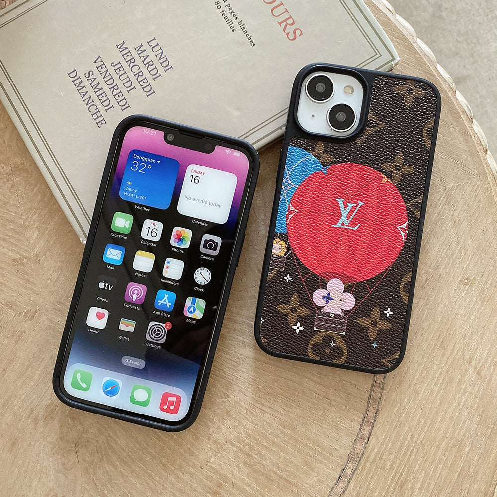 ラグジュアリーバルーン & ハートレザーiPhoneケース