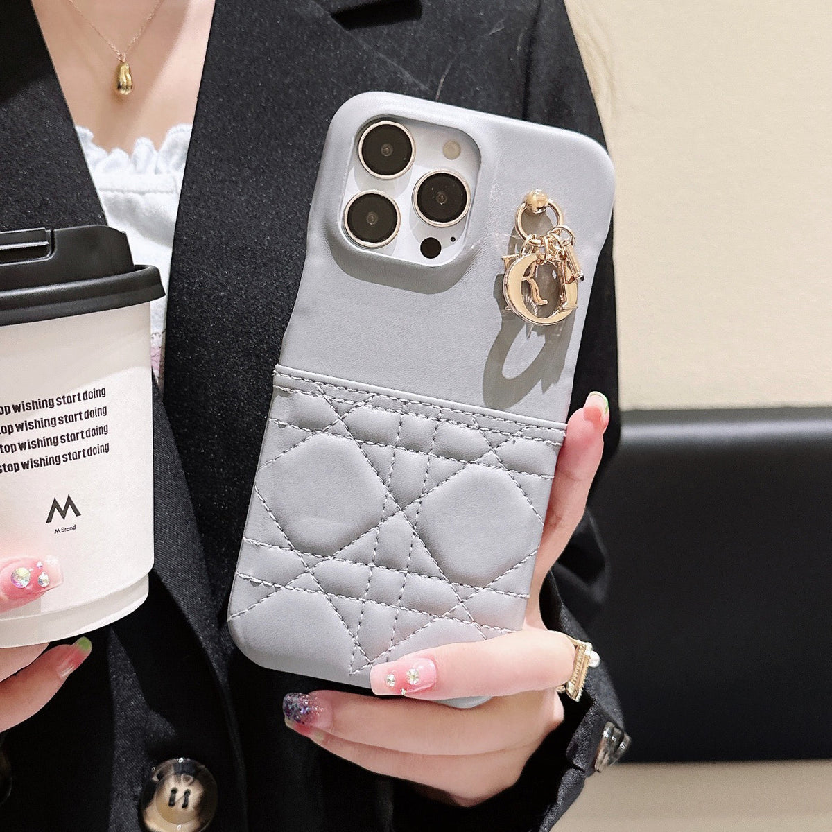 Capa de couro da moda para iPhone