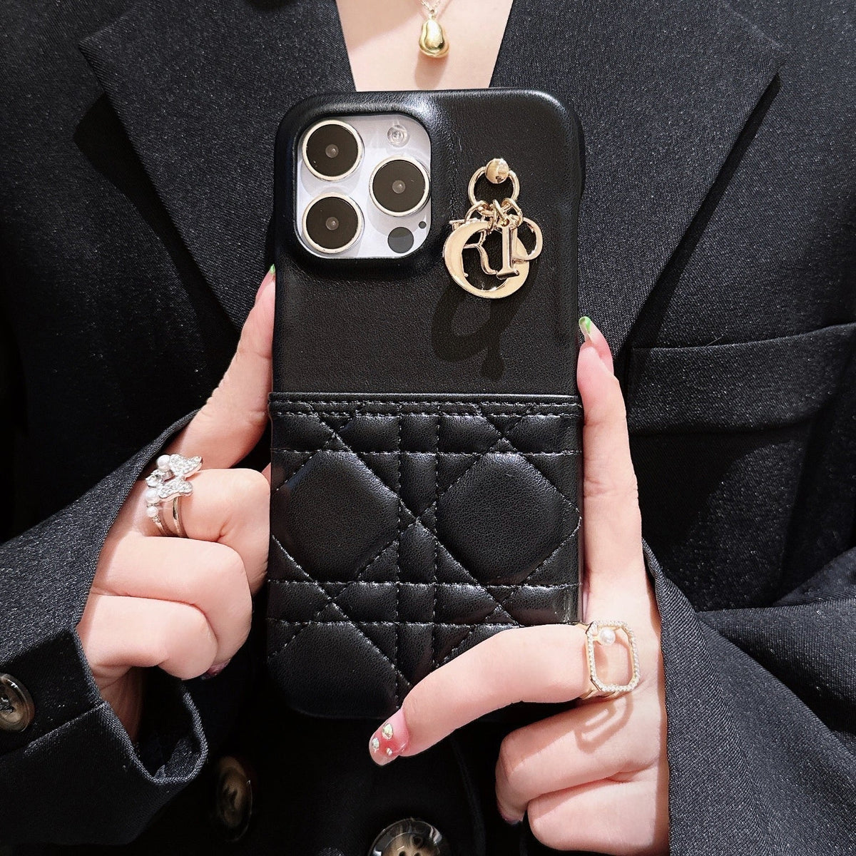 Capa de couro da moda para iPhone