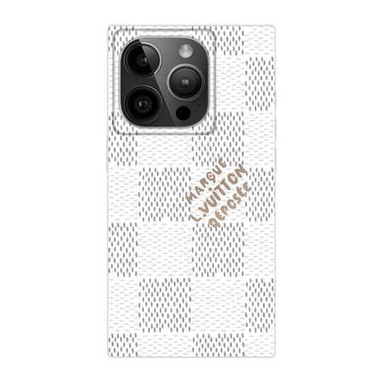Luksuzen črn<lAMP>bel kvadratni ovitek za iPhone