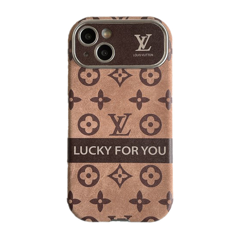 Husă de lux maro & Neagră clasică pentru iPhone din piele