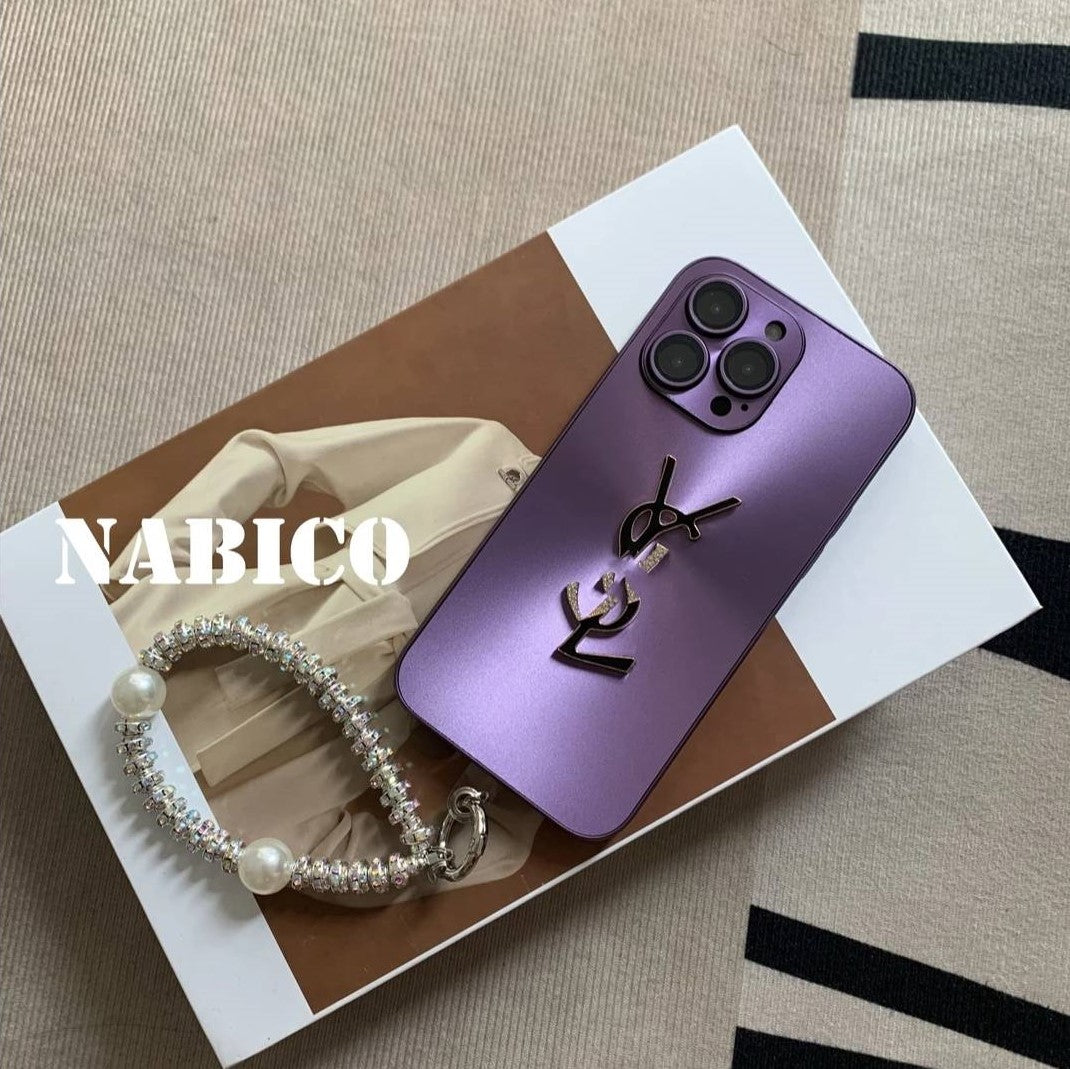 Capa elegante para iPhone Letter Shine x Mono com corrente