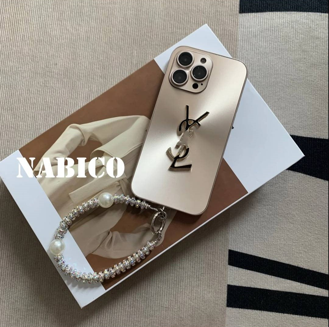 Capa elegante para iPhone Letter Shine x Mono com corrente