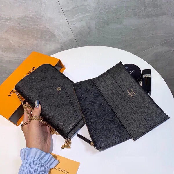 Umhängetasche mit Vintage-Monogramm-Umschlagkette
